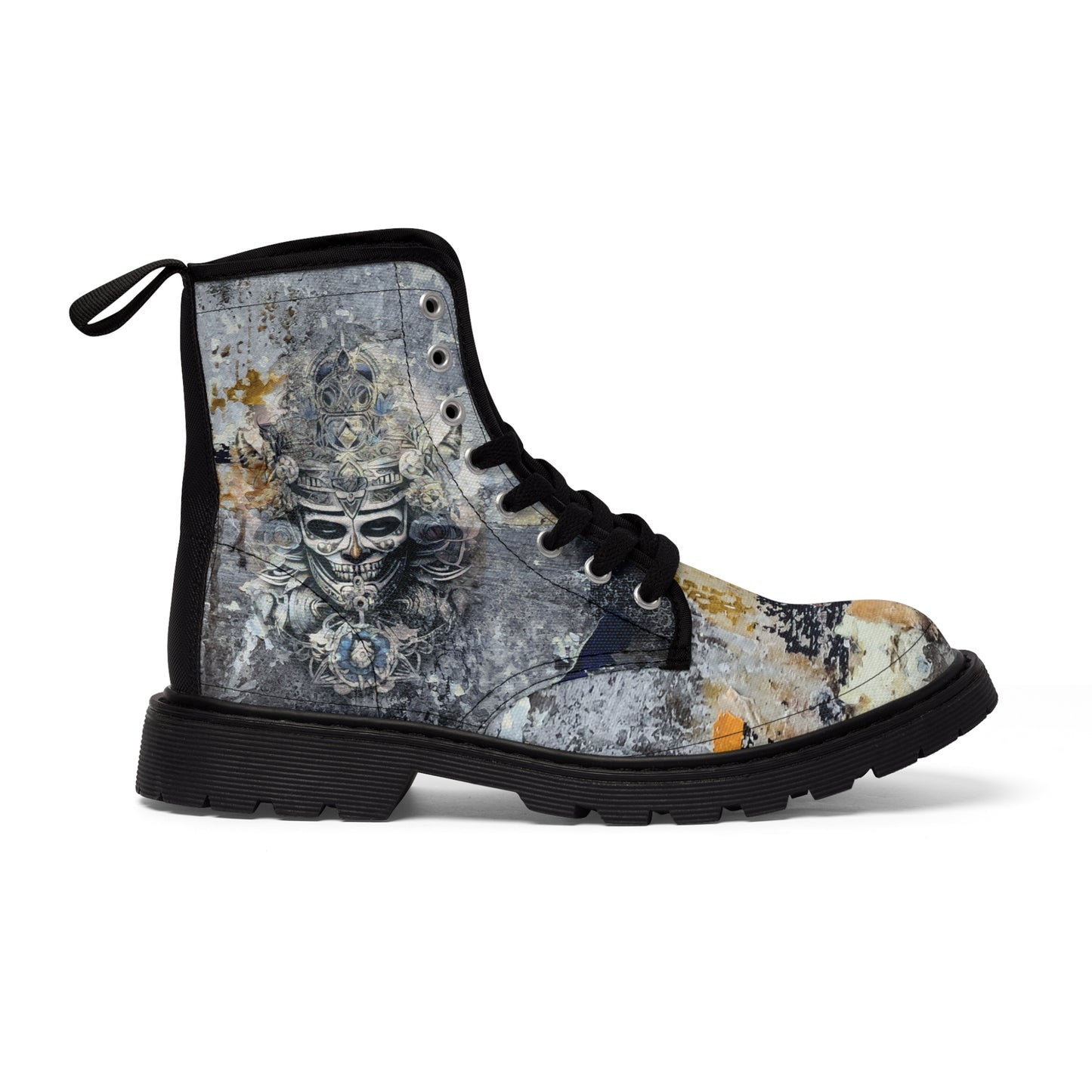 VIBZE Stone Printed Canvas Boots