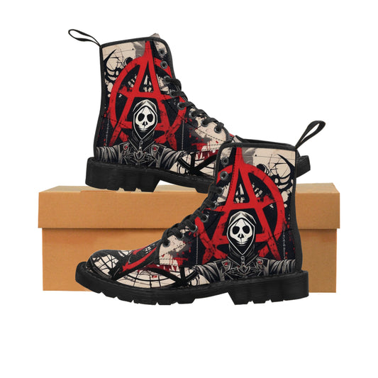 VIBZE Anarchy Printed Canvas Boots